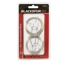 Blackspur 36M X 0.6mm Galvanised Wire 2 Pack