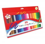 25PACK FIBRE TIP COLOURING PENS