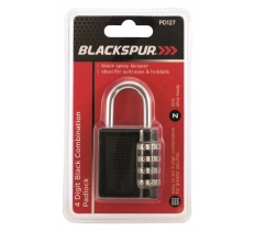 4 Digit Black Combination Padlock