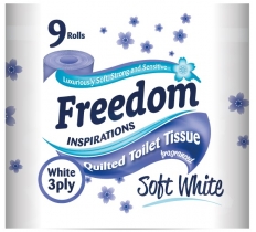 Freedom 3Ply Toilet Roll Soft White ( 9 Pack X 5 )