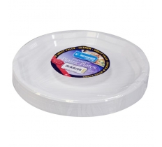 10" White Disposable Plastic Plates 50 Pack