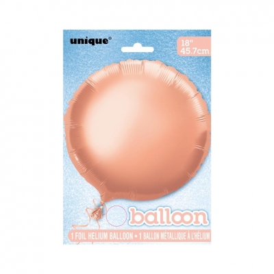 Rose Gold Solid Round Foil Balloon 18"