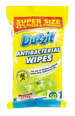 Duzzit Antibacterial Jumbo Wipes 50 Pack