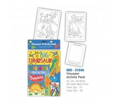 Dinosaur Activity Pack (A4,A5,A6 Books with Crayons)