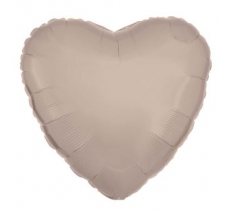 Amscan Silk Lustre Latte Heart Standard Foil Balloons