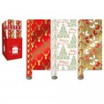 Christmas 1.5M Wrap Foil Traditional Christmas 3 Design