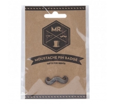 Mr Moustache Pin Badge