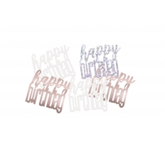 GLITZ Happy Birthday Rose Gold Foil Confetti 14g