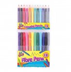 Tallon 12 Fibre Pens & 12 1/2 Size Pencils