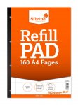 Silvine A4 Refill Pad Lined With Margin Sidebound 160 Page