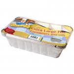 Jumbo Foil Food Containers With Lids 5 Pack