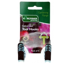 Garden Galvanised Tool Hooks 5 Pack