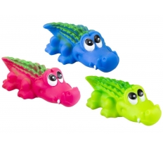 Crocodile Squeaky Vinyl Dog ( Assorted Colours )