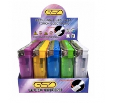 Gsd Led Electronic Refillable Lighter 50 Pack