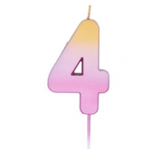 Age Four Rose Gold Ombre Candle ( 1 )