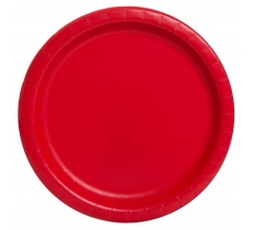 Ruby Red Solid Round 9" Dinner Plates 8Pack