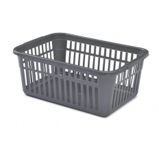 Whitefurze 45cm Handy Basket Silver