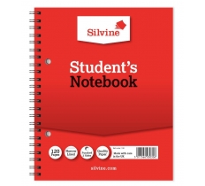 Silvine Twin Wire Students Notebook 203mm X 163mm 120 Pages