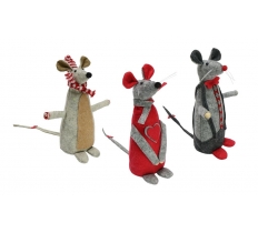 Mouse Standing Felt 18cm ( Assorted Design )