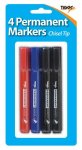 Tiger Chisel Tip Permanent Markers 4 Pack