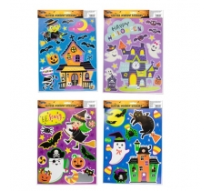 Halloween Colourful Glitter Window Stickers