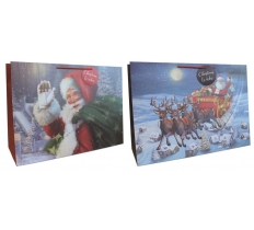 Gift Bag Christmas Trad Santas Landscape Super Jumbo ( 46.5 x 70