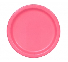 8 Hot Pink 9inch Dinner Plates