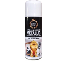 All Purpose White Metallic 200ml Spray Paint