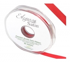 Eleganza Double Faced Satin 10mm X 20M Red No.16