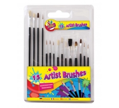 15Pc Paint Brushes