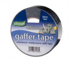 Ultratape Rhino 50mm X 50M Black Cloth Tape