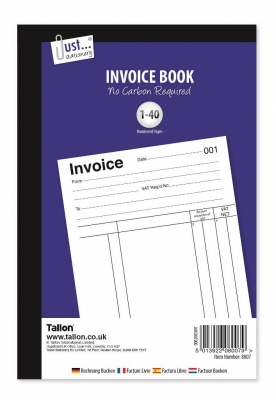 Tallon Invoice Book-No Carbon Required