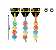 Smart Choice Tennis Ball Rope Dog Tug ( Assorted Colours )