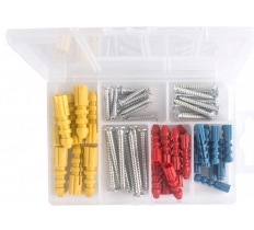 Assorted Self Tapping Screw & Plug 60 Pack