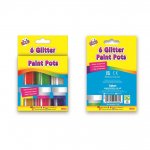 Tallon 6 X 20ml Glitter Paint Pots