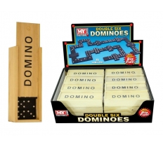 Dominoes In Wooden Box 6"