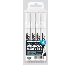 County Liquid Chalk Window Markers White