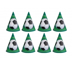 8 3D Soccer Party Hats