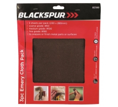 Blackspur Assorted Emery Cloth 3 Pack
