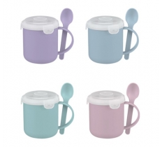 Pastel Microwavable Soup Mug with Spoon