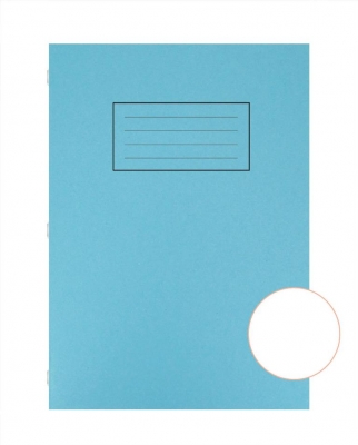 Silvine Blue A4 Exercise Book With Plain Inners X 10