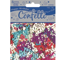 Metallic Happy Bday Colour Confetti ( Assorted )