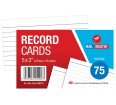Mail Master Record Card Pack Of 75