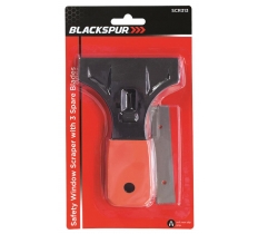 Blackspur Safety Window Scraper With Five Spare Blades