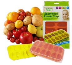 2 Pack Baby Food And Freezer Trays & Lids
