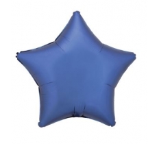 Amscan Silk Lustre Azure Blue Star Standard Foil Balloons