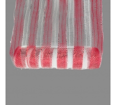 25CM X9M DECO MESH RED WHITE