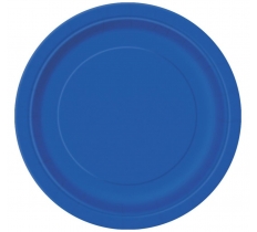 Royal Blue Solid Round 9" Dinner Plates 8 Pack
