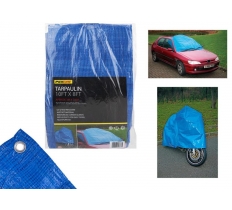 Blue Tarpaulin With 12 Eyelets 10Ft x 8Ft
