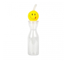 Emoji 500ml straw bottle